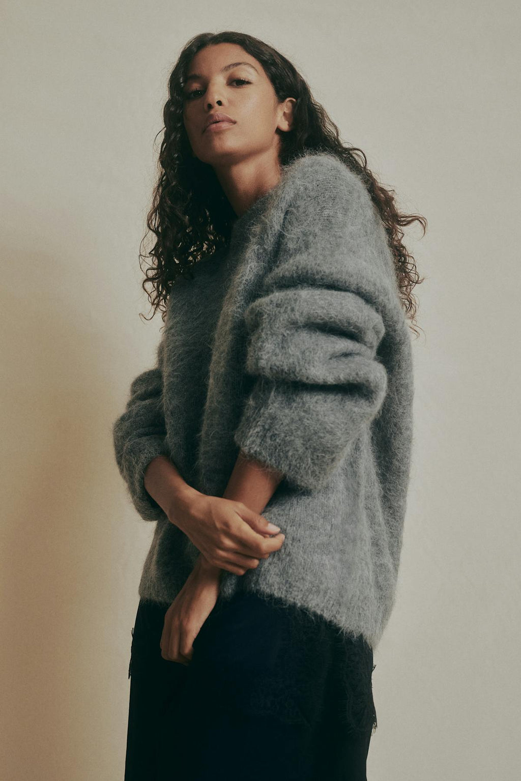 Alpaca blend knitted sweater