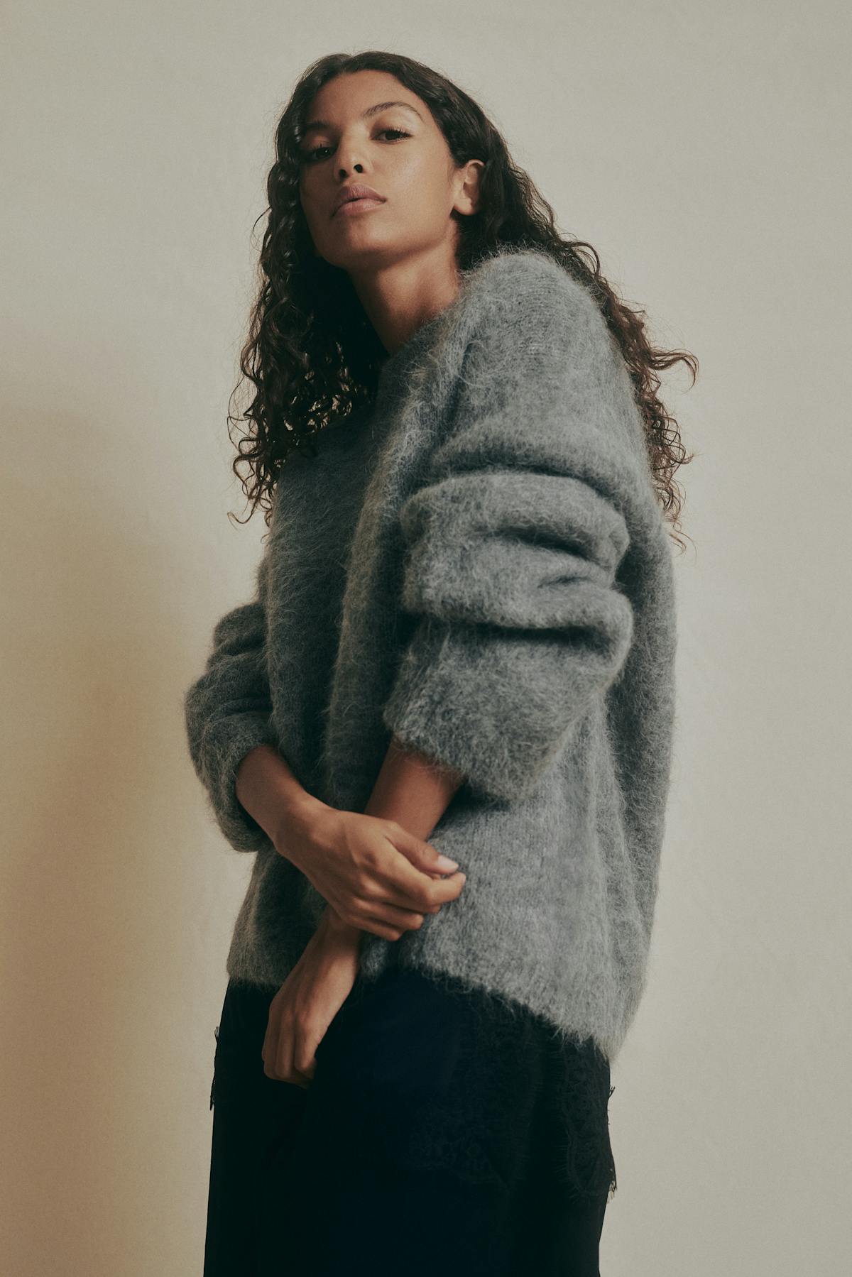 Alpaca blend knitted sweater