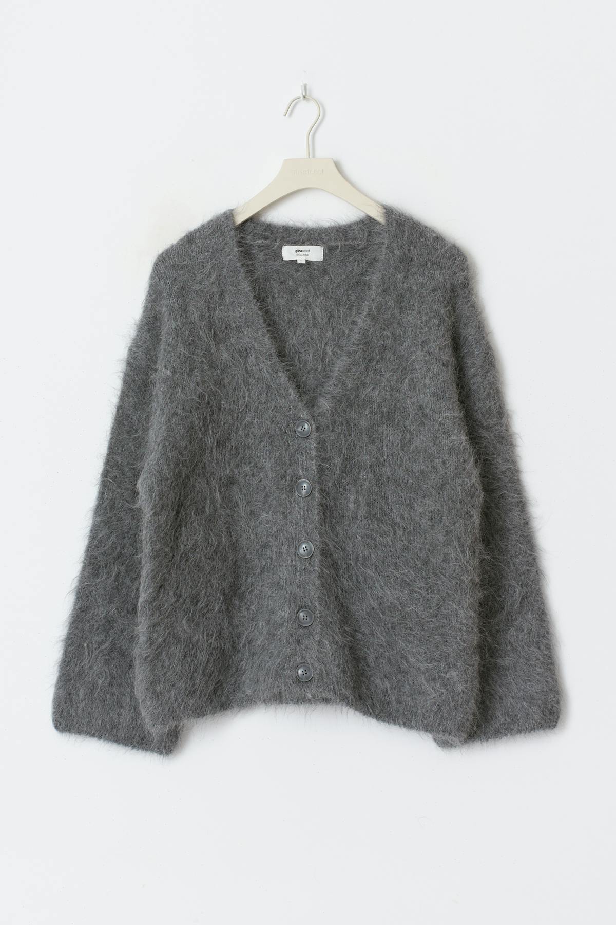 Alpaca blend knitted cardigan