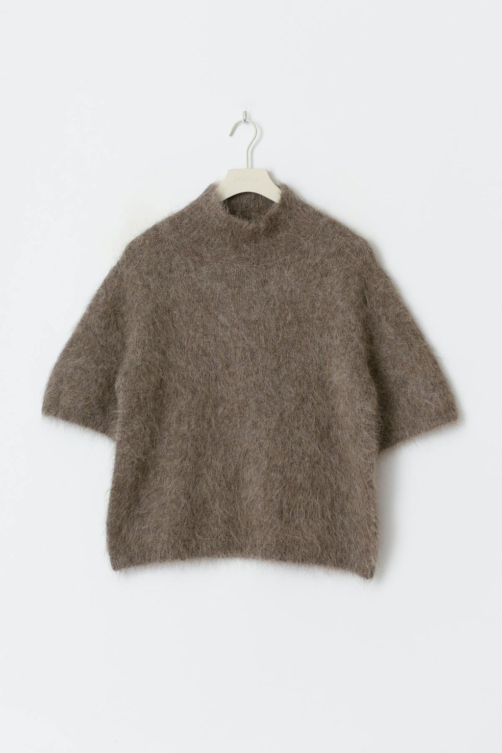 Alpaca blend knitted polo top