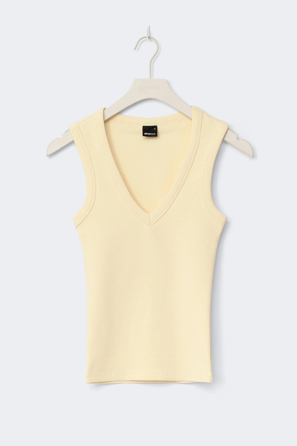 Tight v-neck rib tank