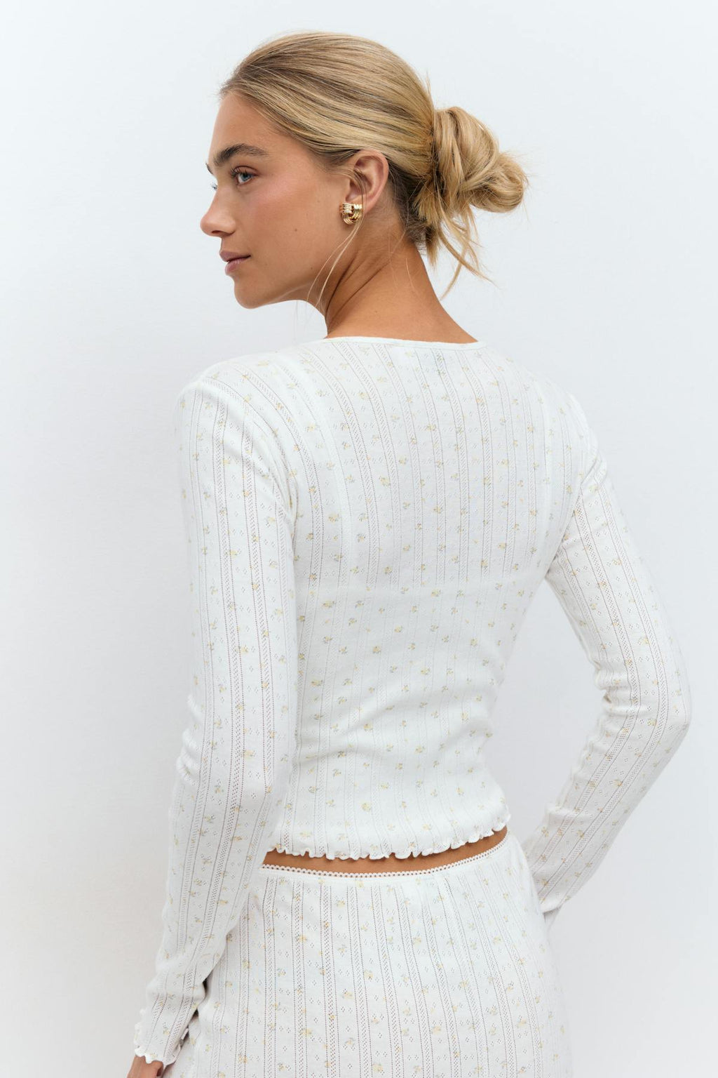 Pointelle cardigan