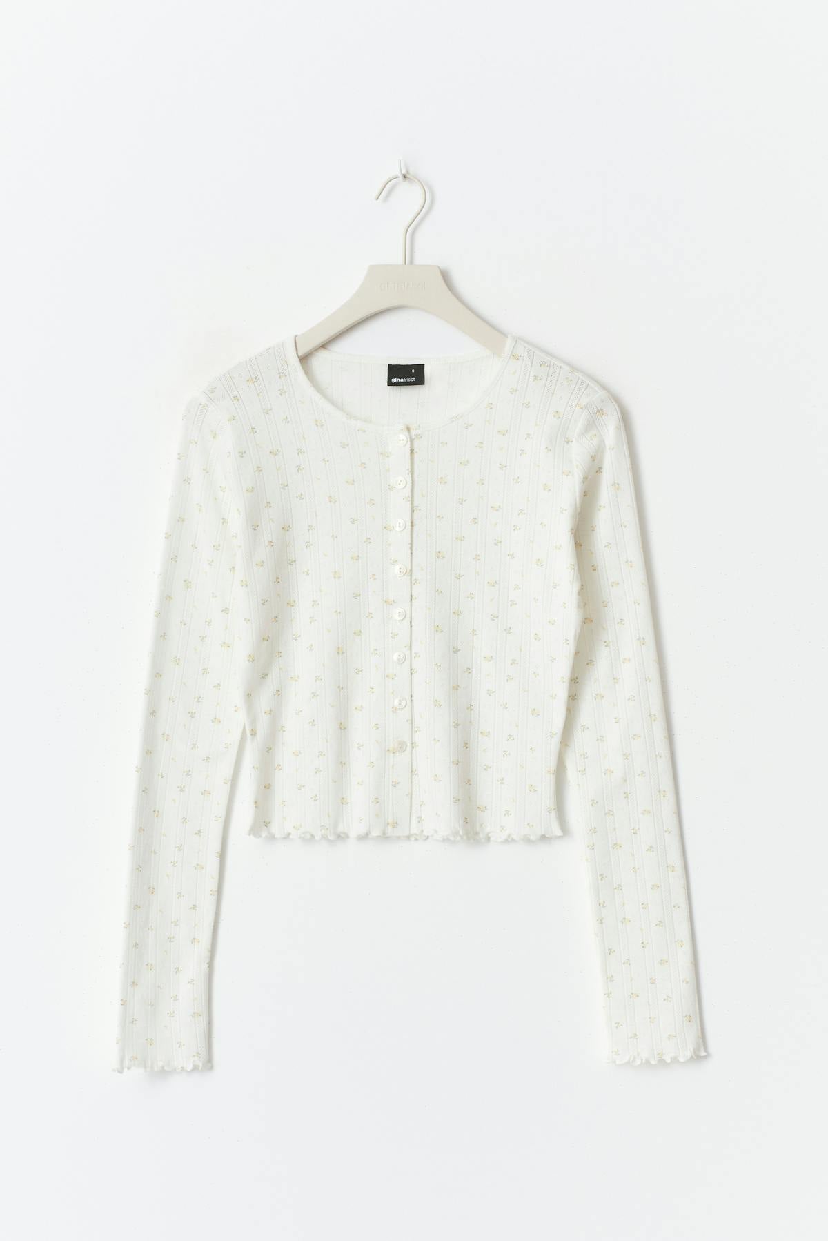 Pointelle cardigan