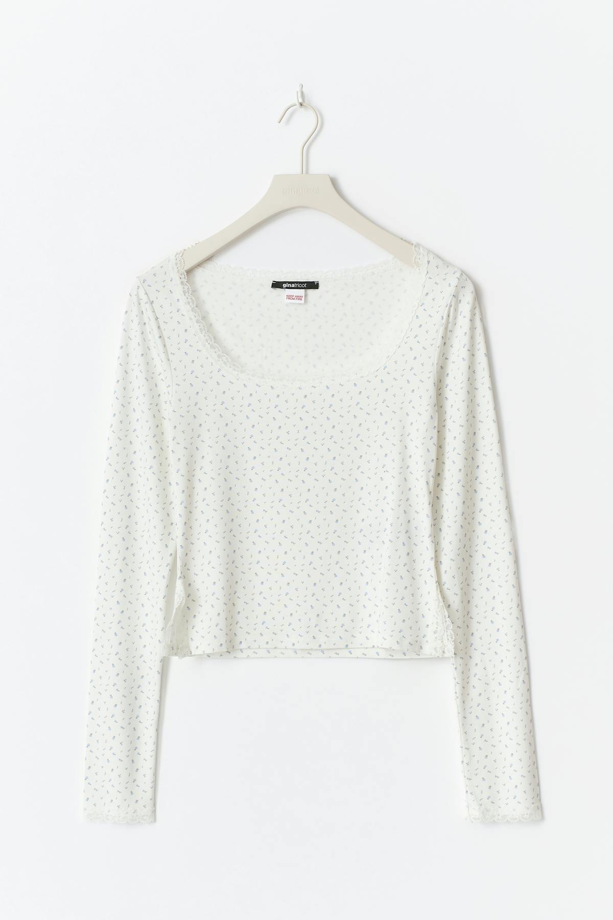 Soft long sleeve lace top