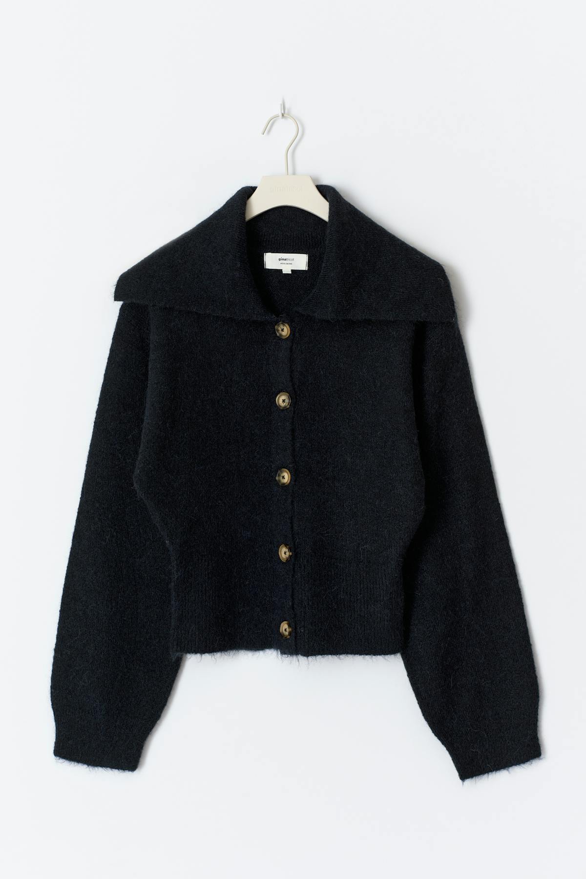 Ribbed waist knitted cardigan