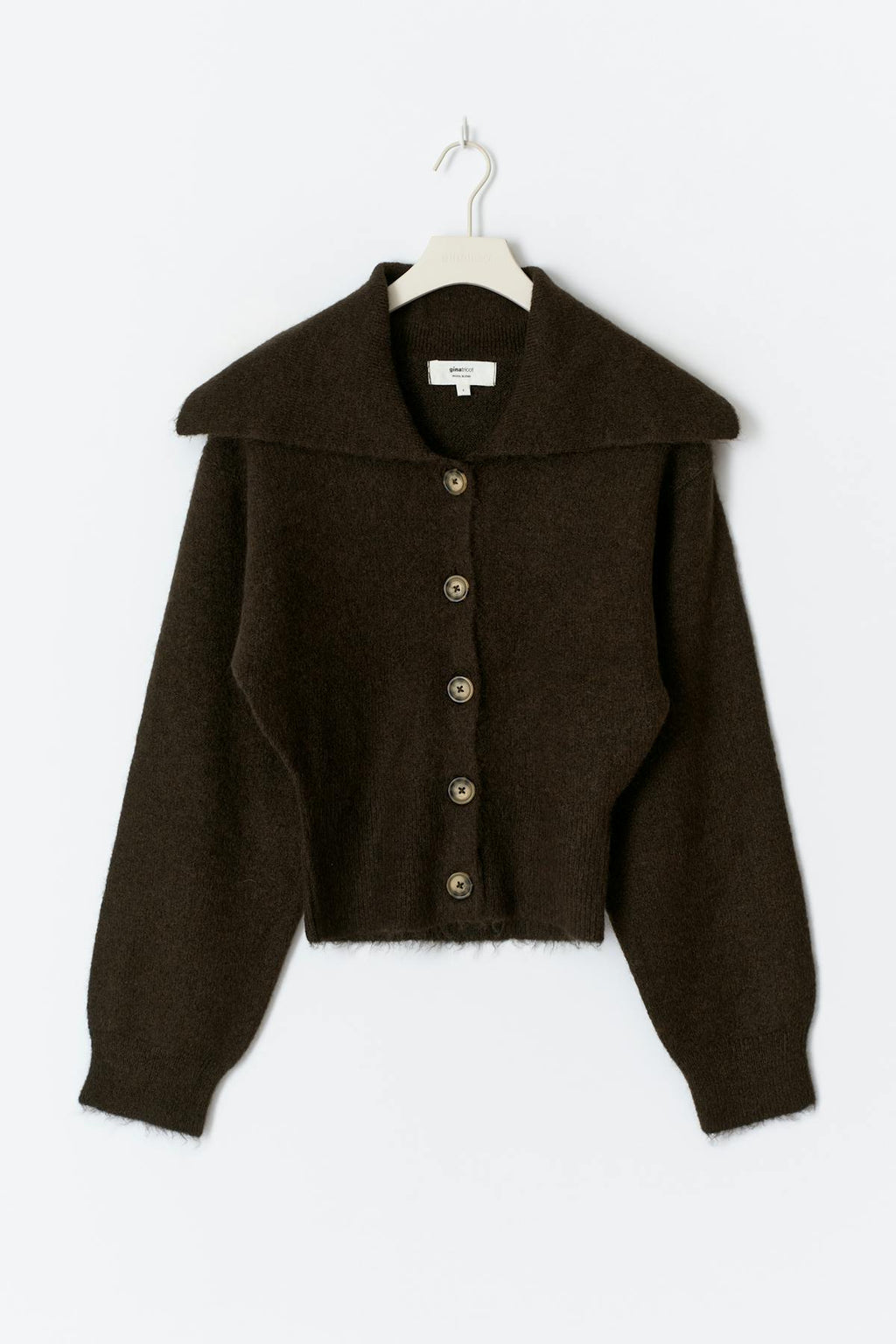 Ribbed waist knitted cardigan