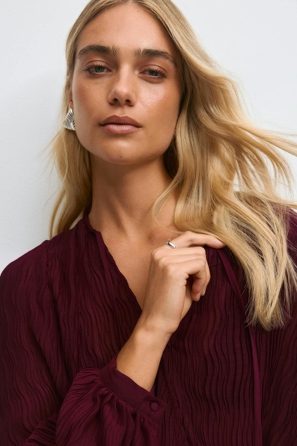 Tie blouse