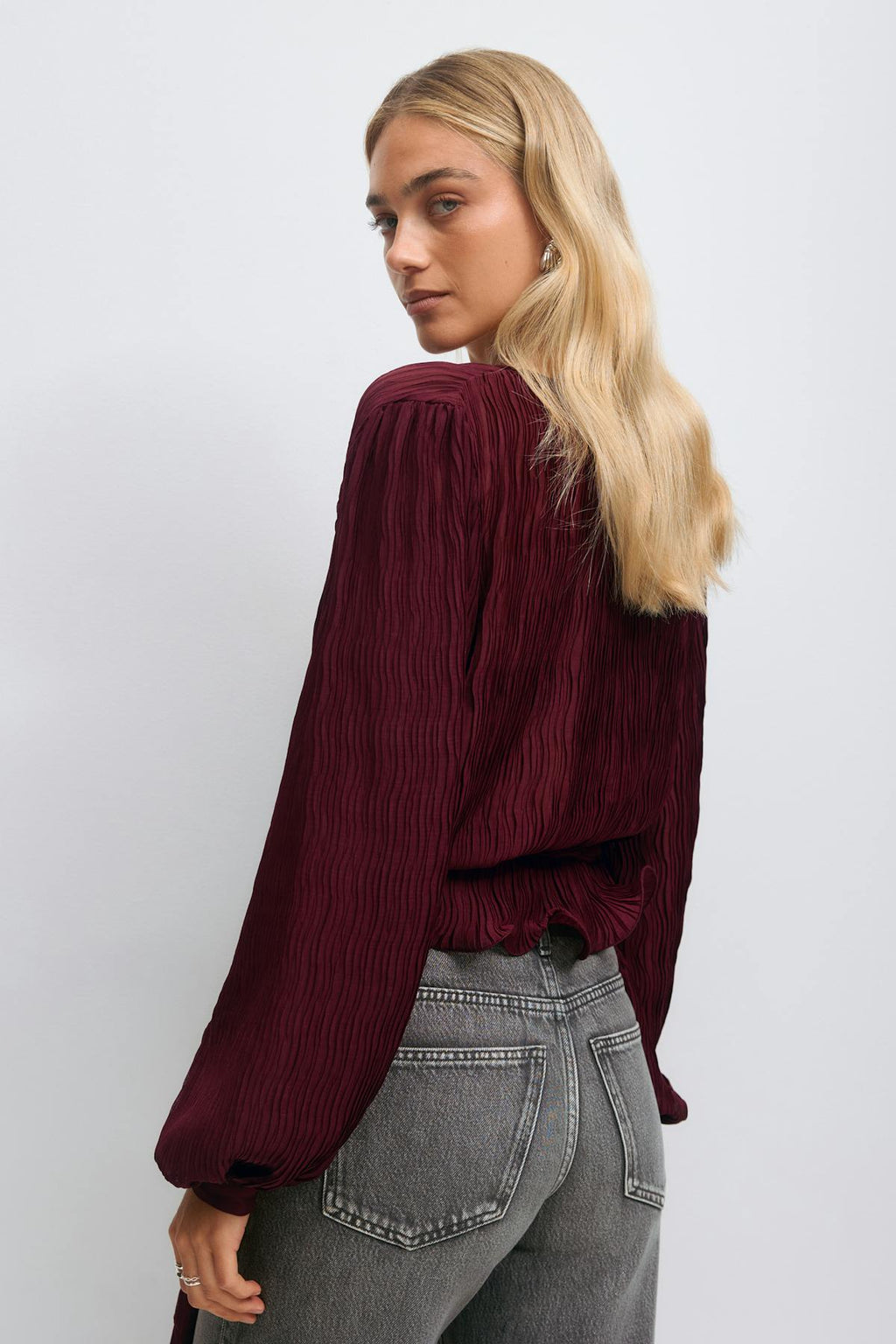 Tie blouse