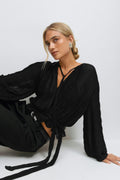 Tie blouse