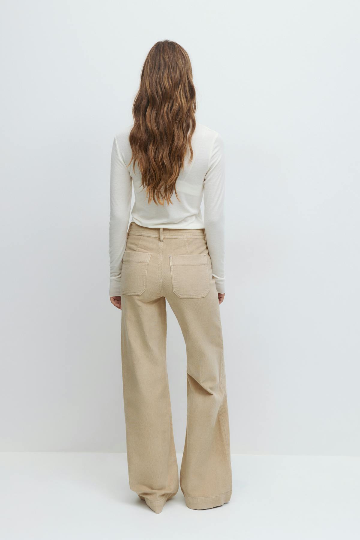 Front pocket cord jeans