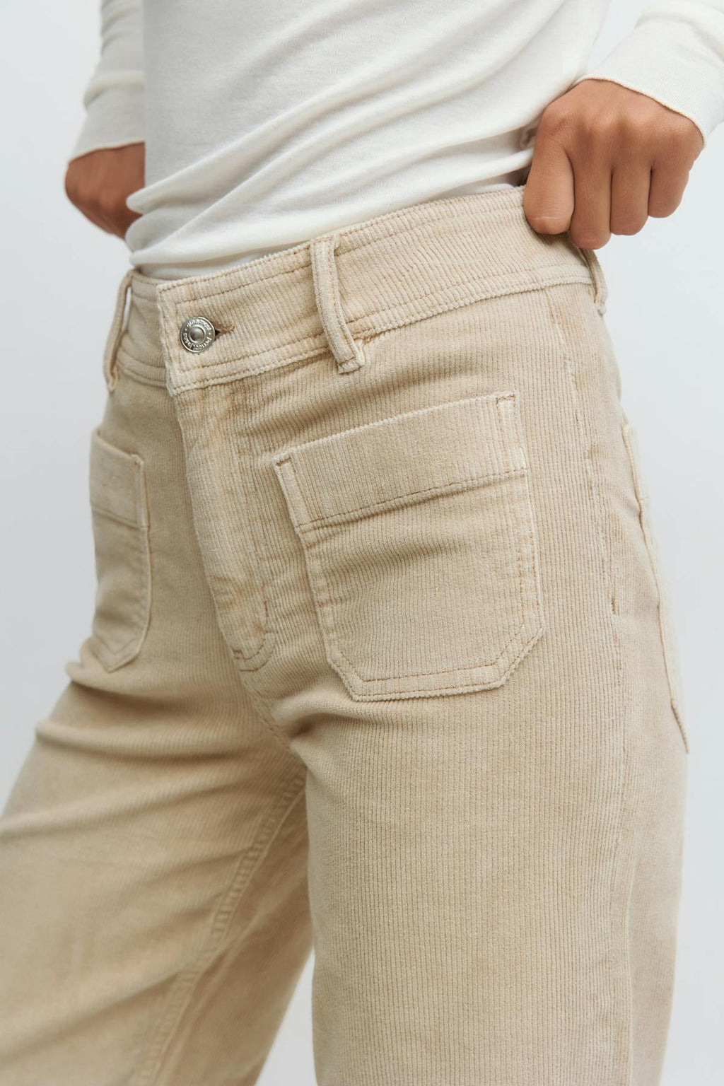 Front pocket cord jeans