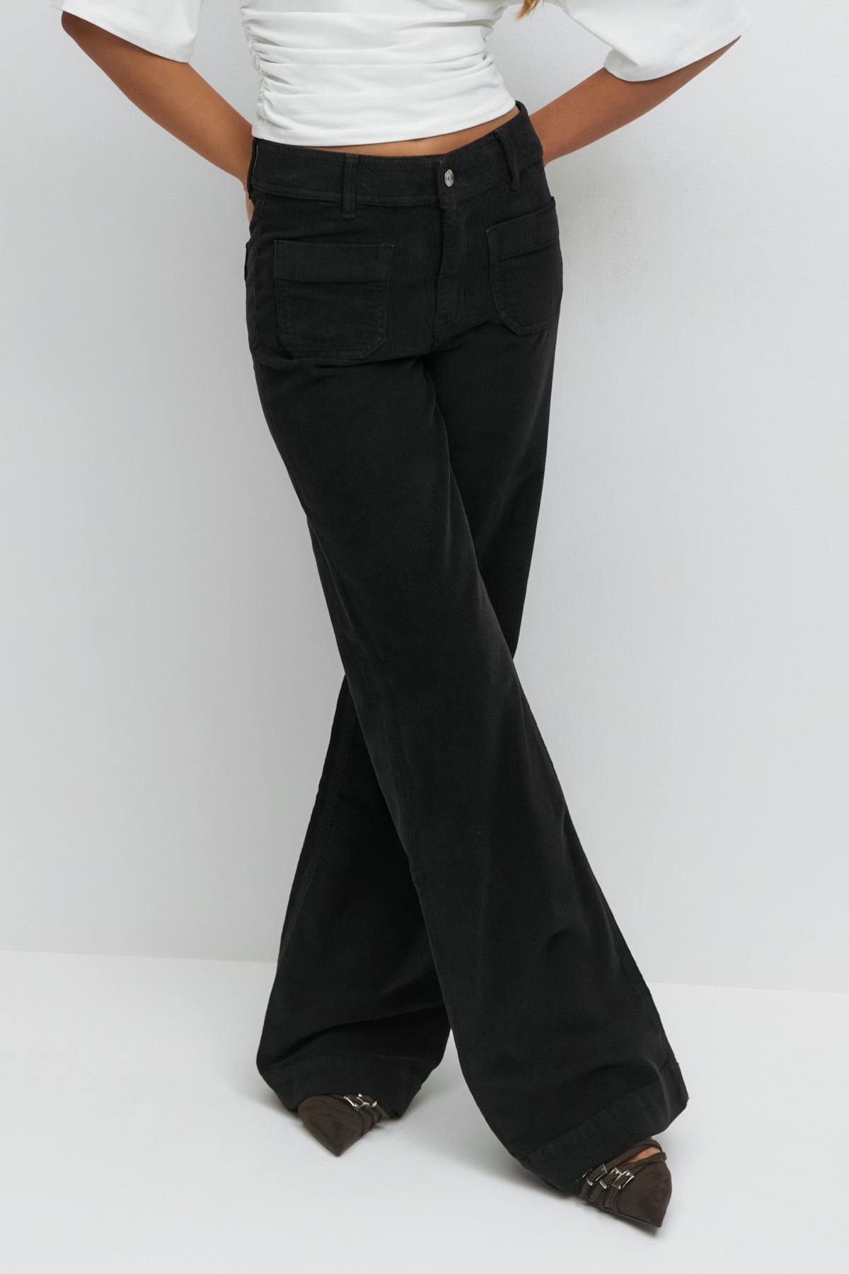 Front pocket cord jeans