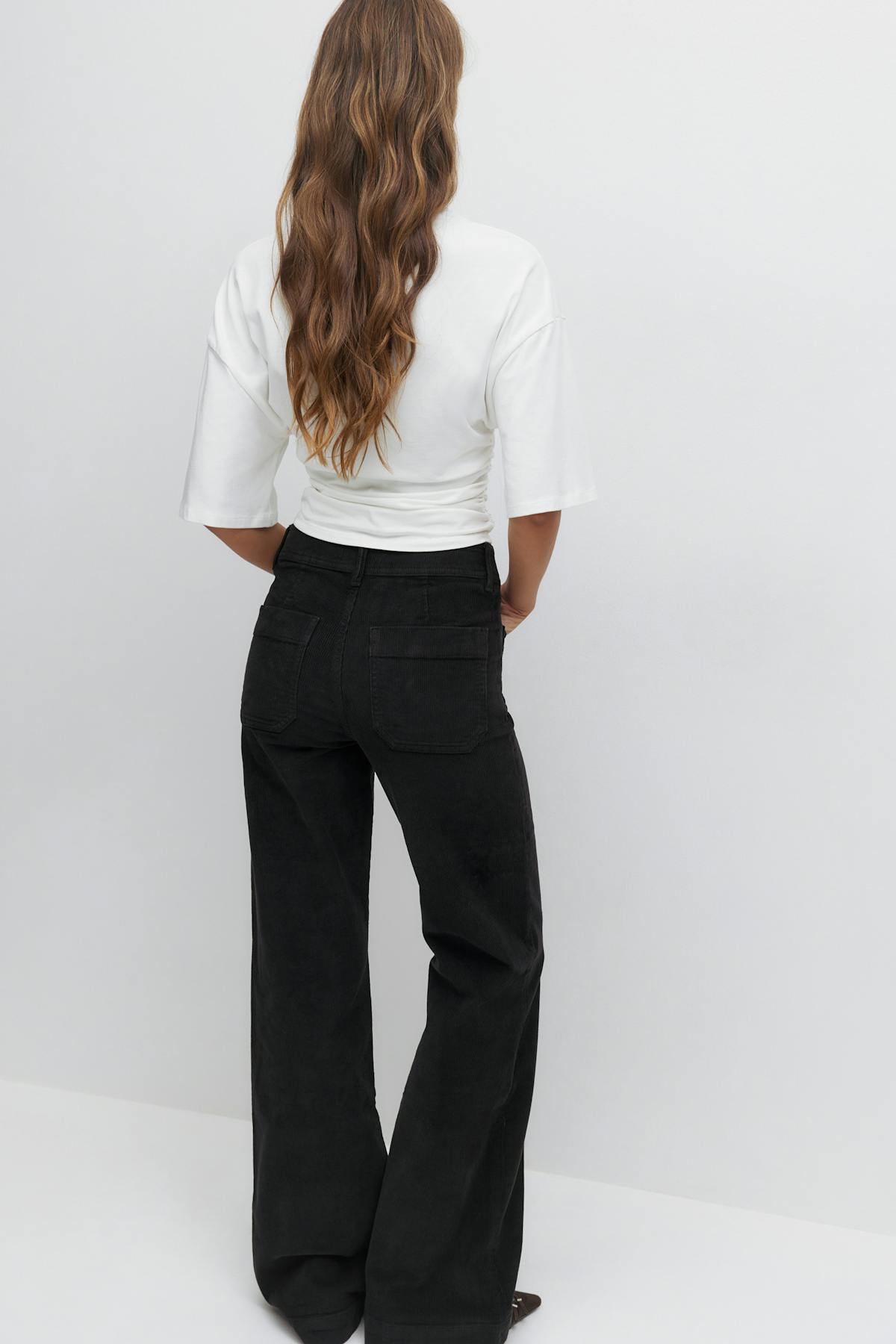 Front pocket cord jeans