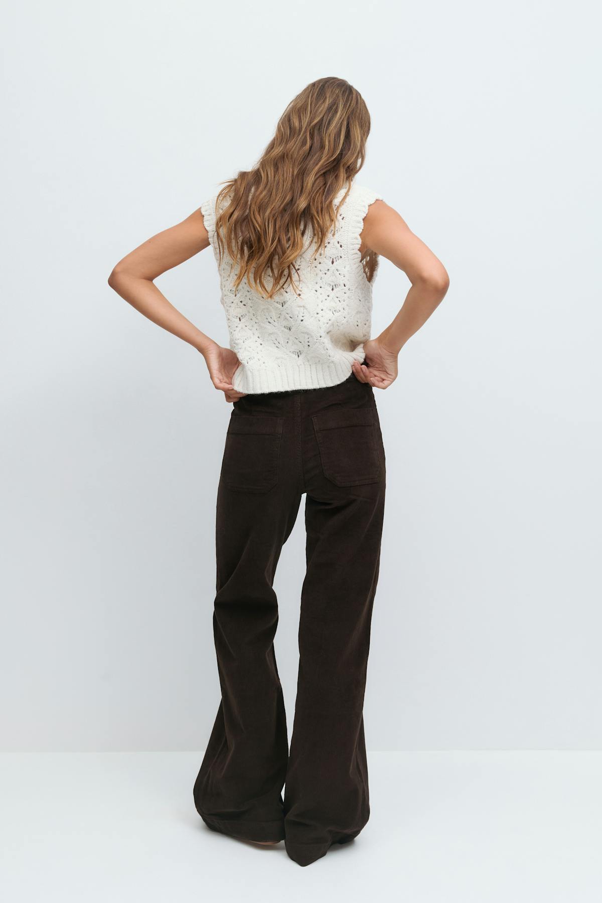 Front pocket cord jeans