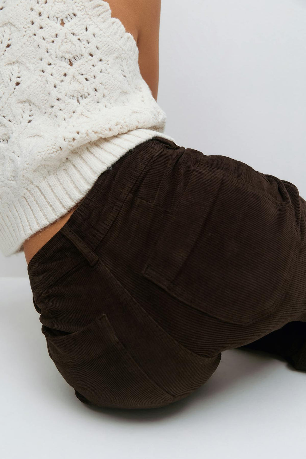 Front pocket cord jeans