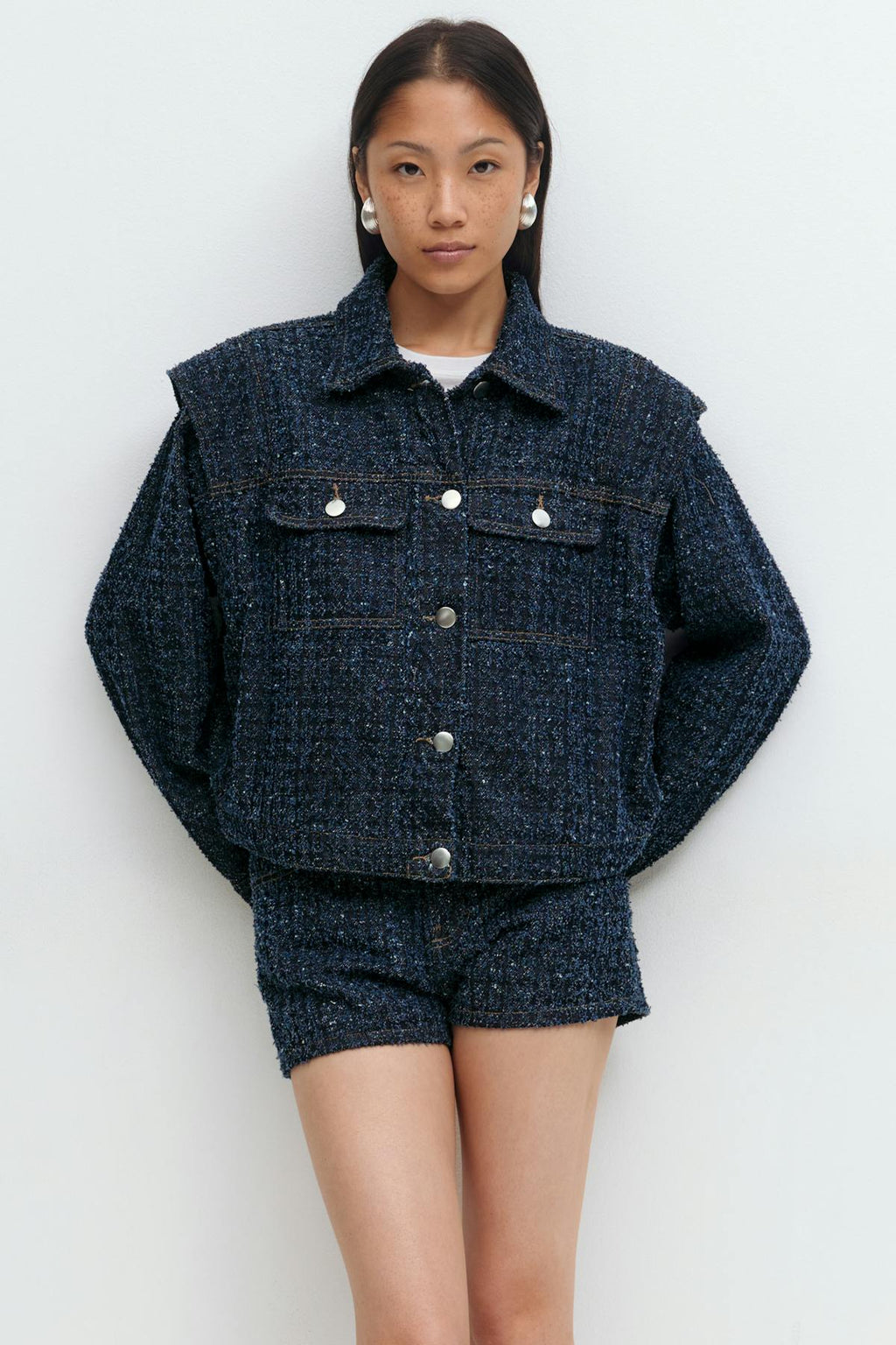 Tweed denim jacket