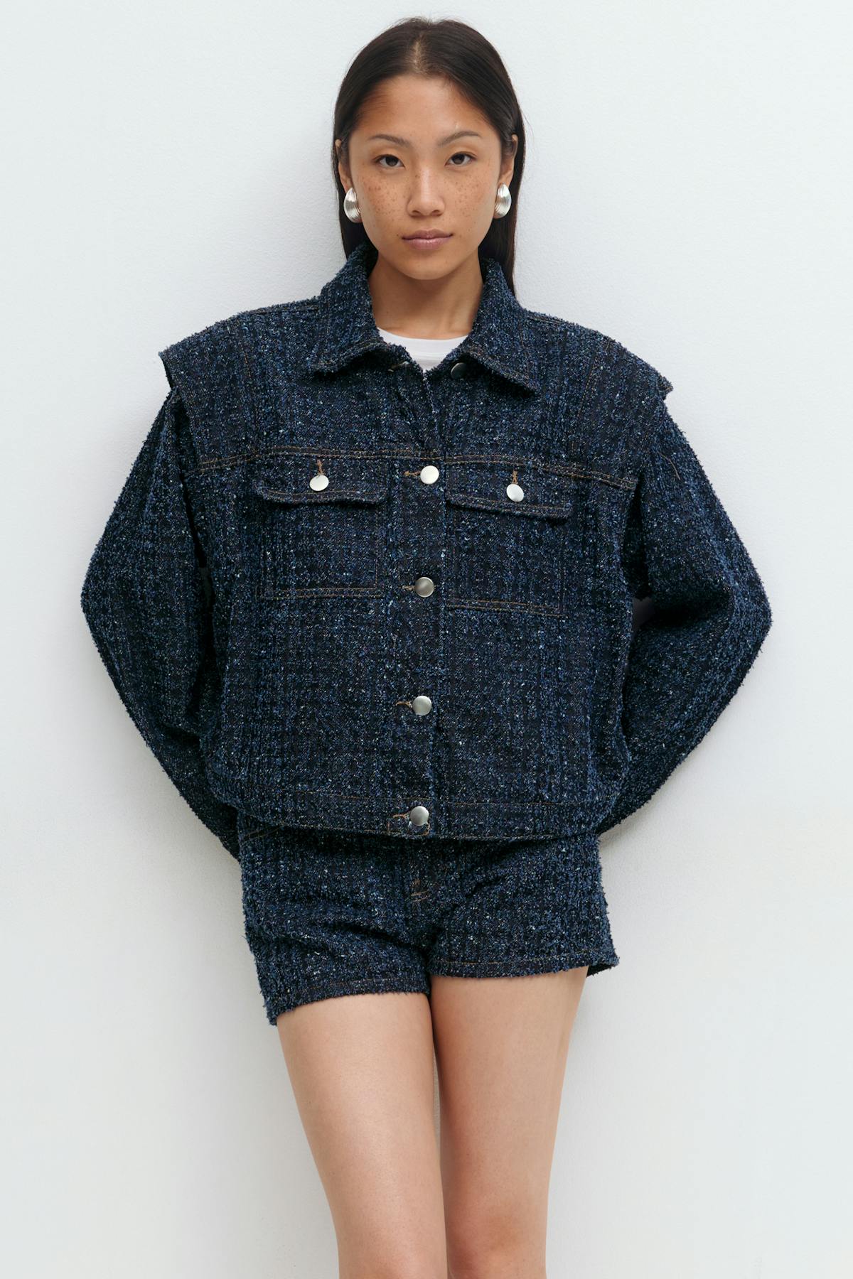 Tweed denim jacket