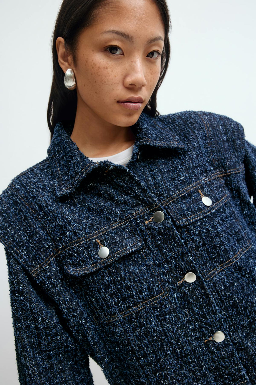 Tweed denim jacket