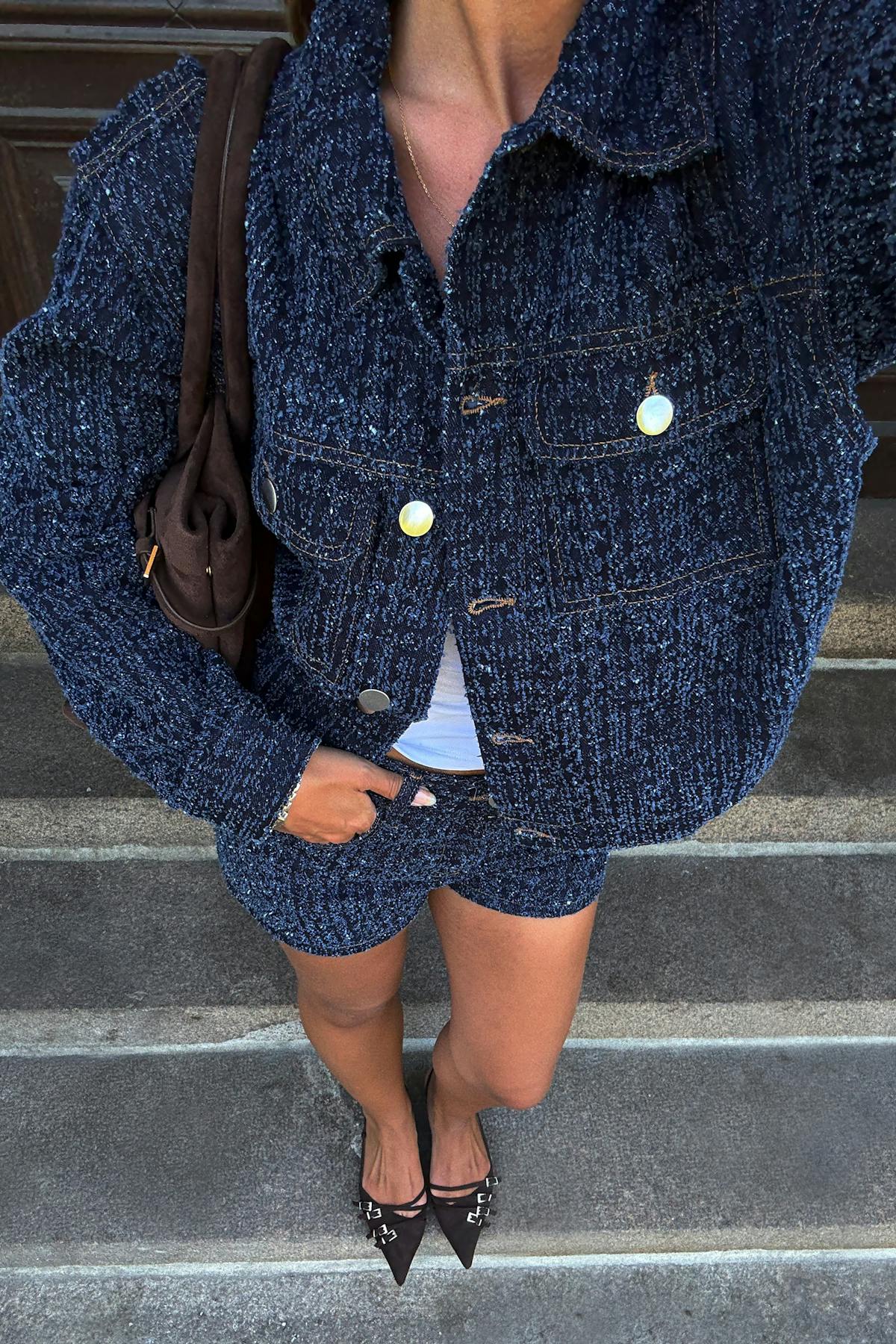 Tweed denim jacket