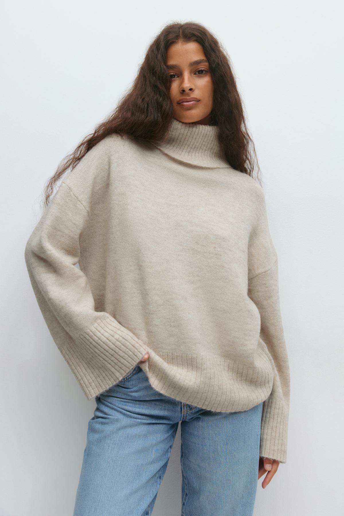 Long sleeve knitted sweater