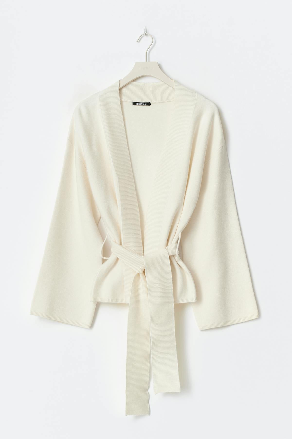 Knitted wrap kimono