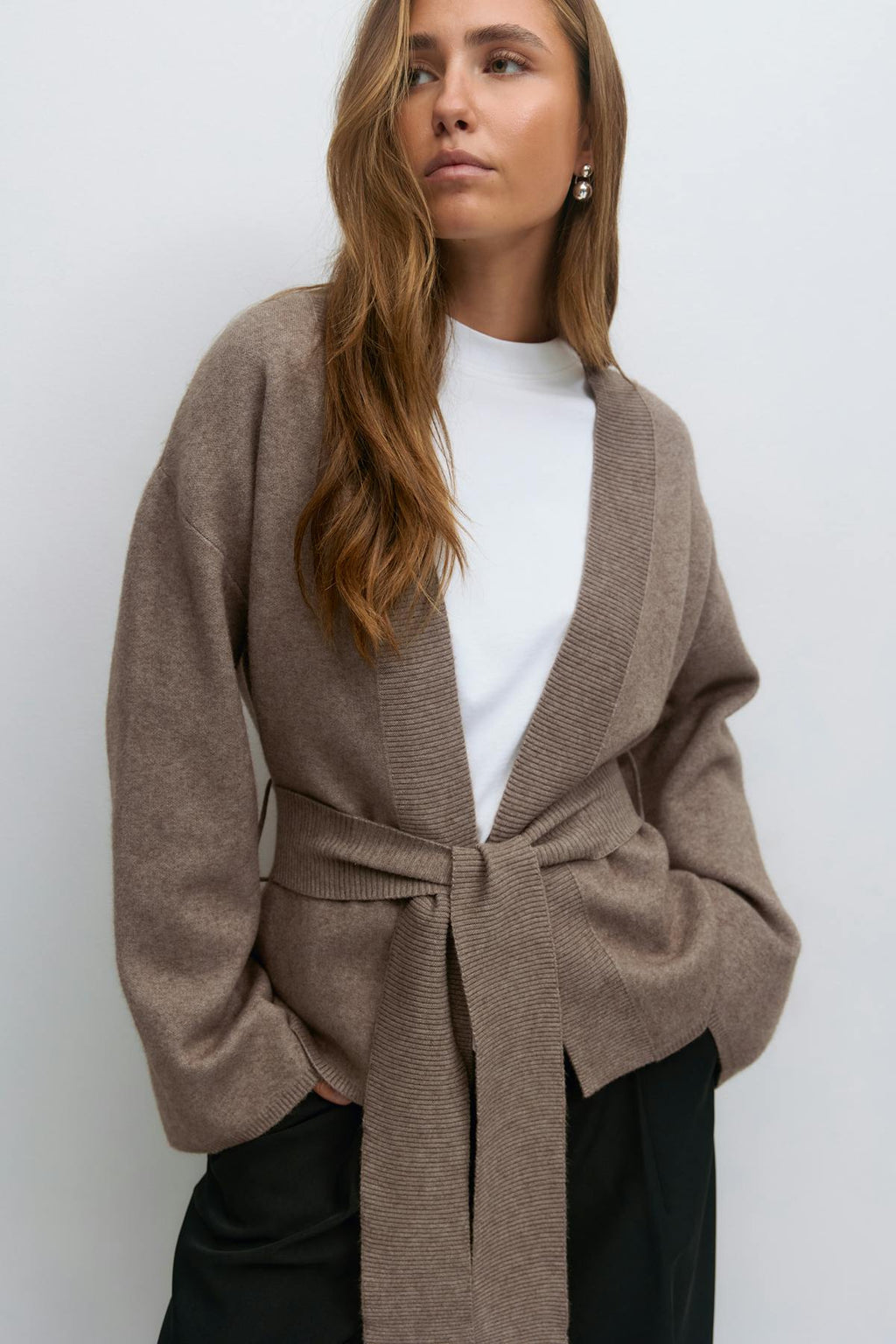 Knitted wrap kimono
