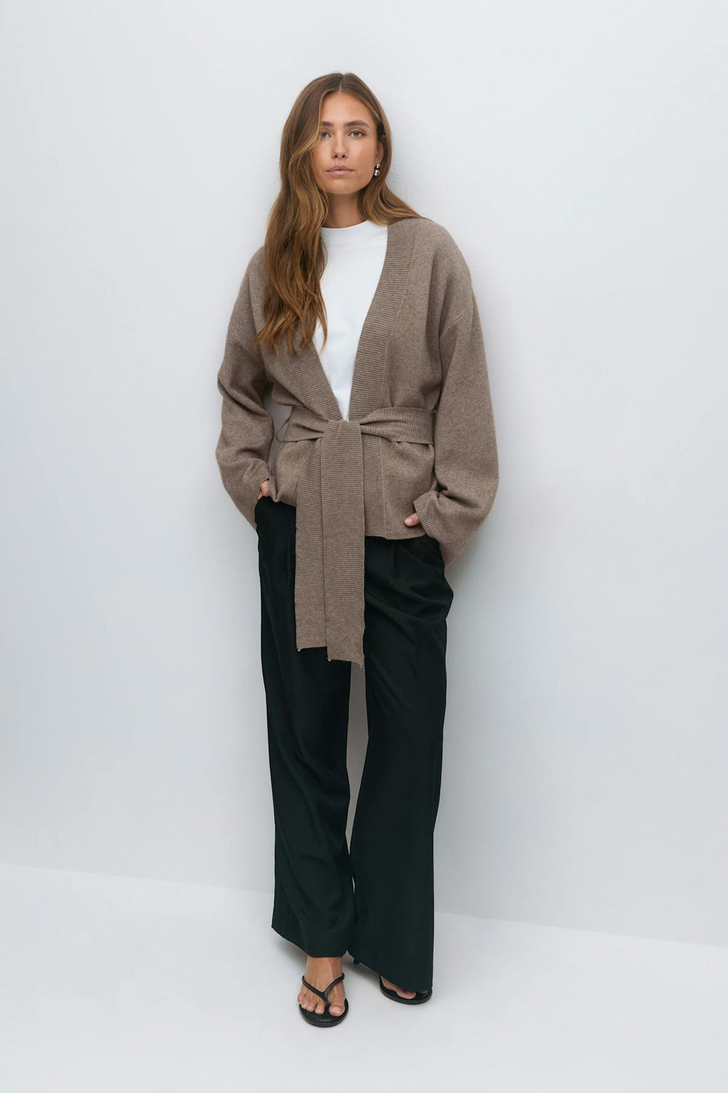 Knitted wrap kimono