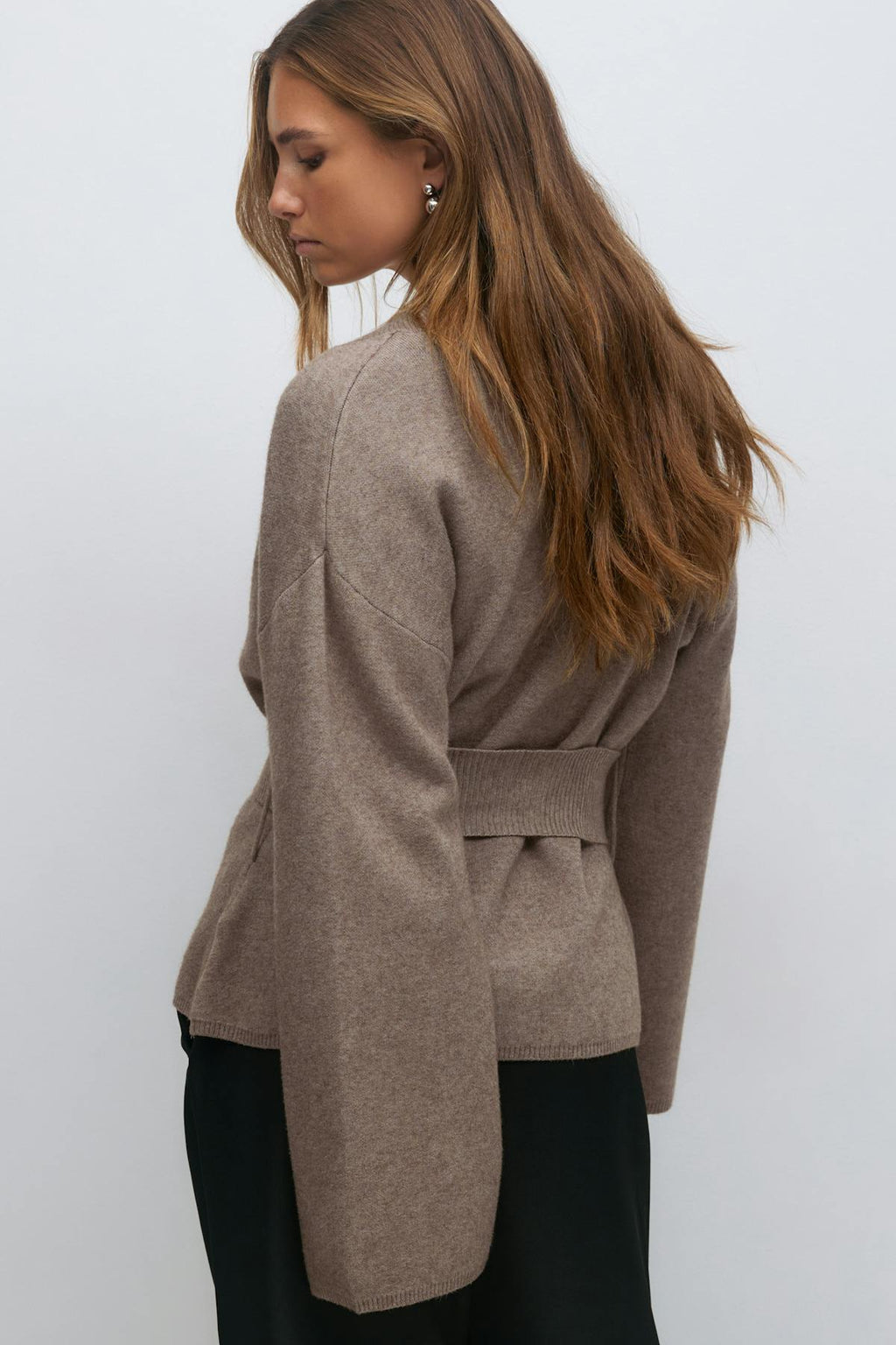 Knitted wrap kimono