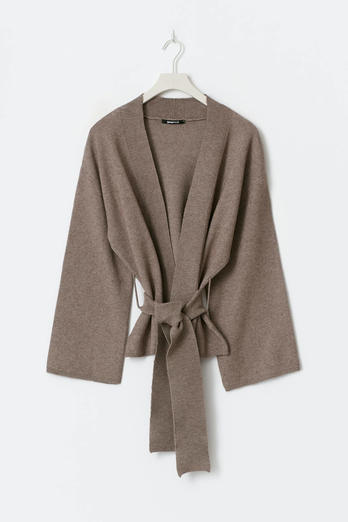 Knitted wrap kimono