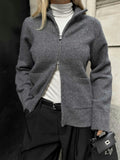 Knitted pocket cardigan