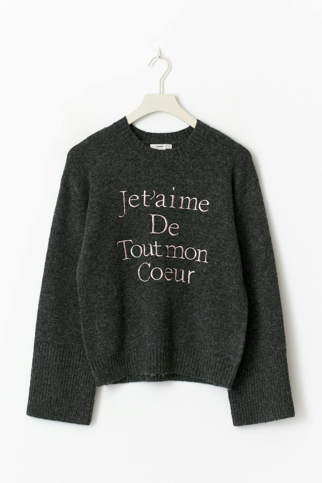 Y knitted embroidery sweater
