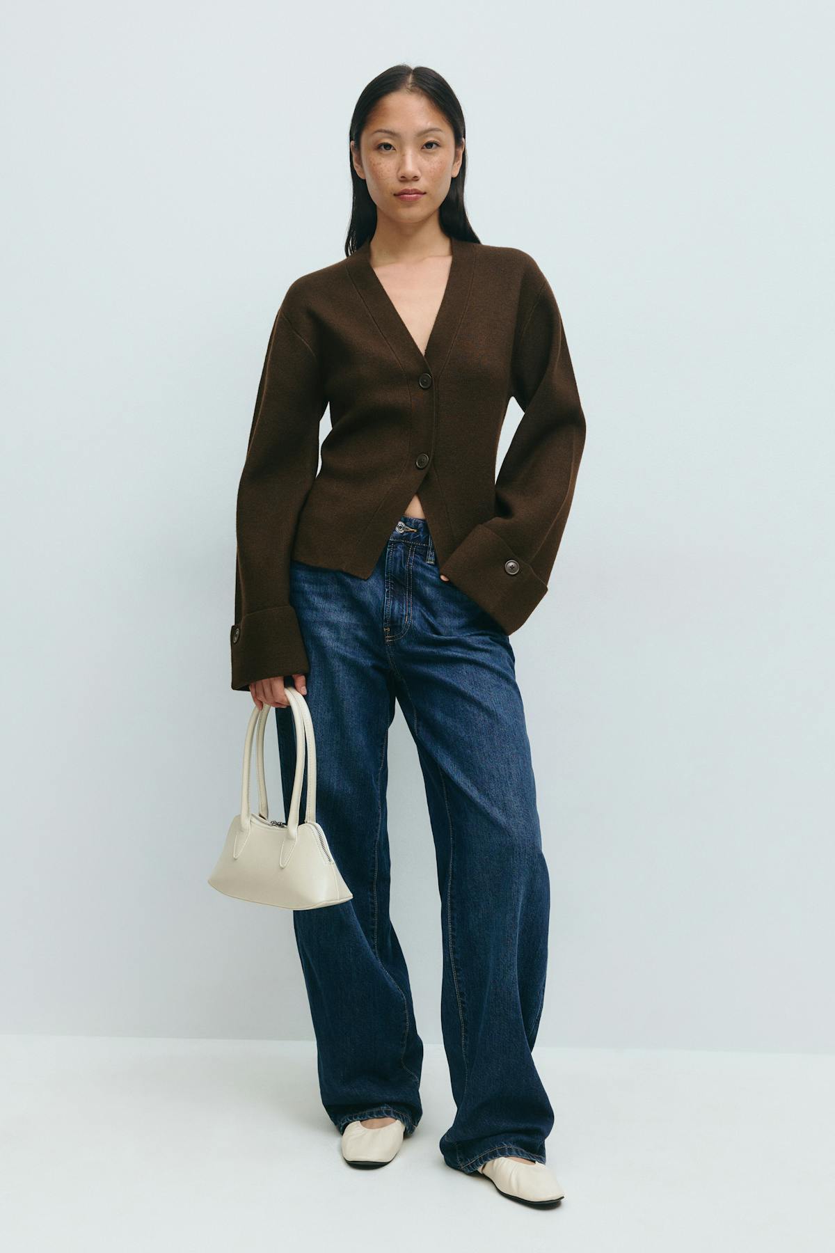 Knitted sculptured cardigan