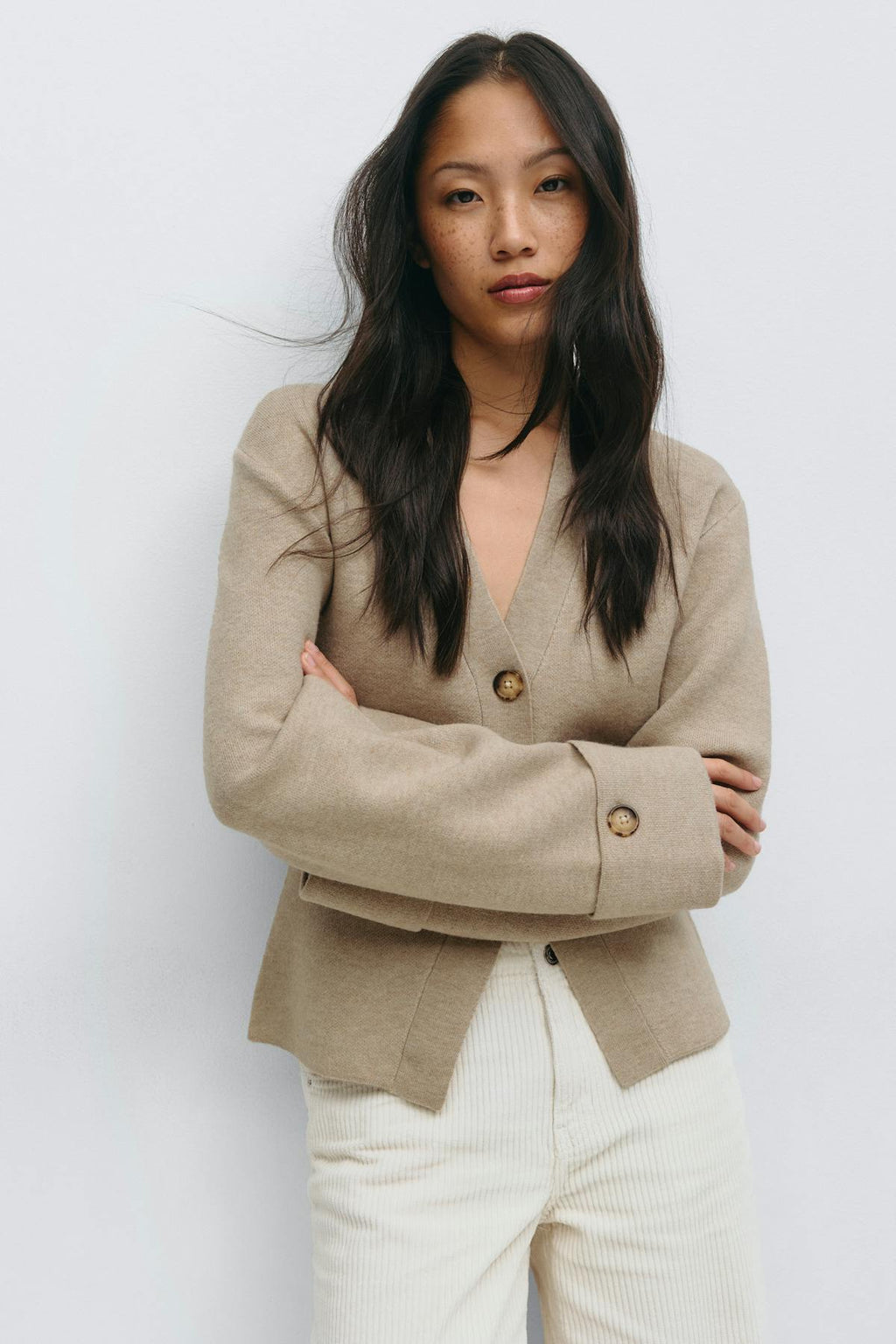 Knitted sculptured cardigan