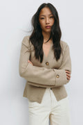 Knitted sculptured cardigan