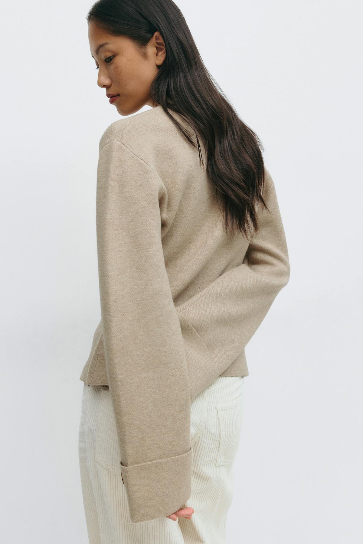 Knitted sculptured cardigan