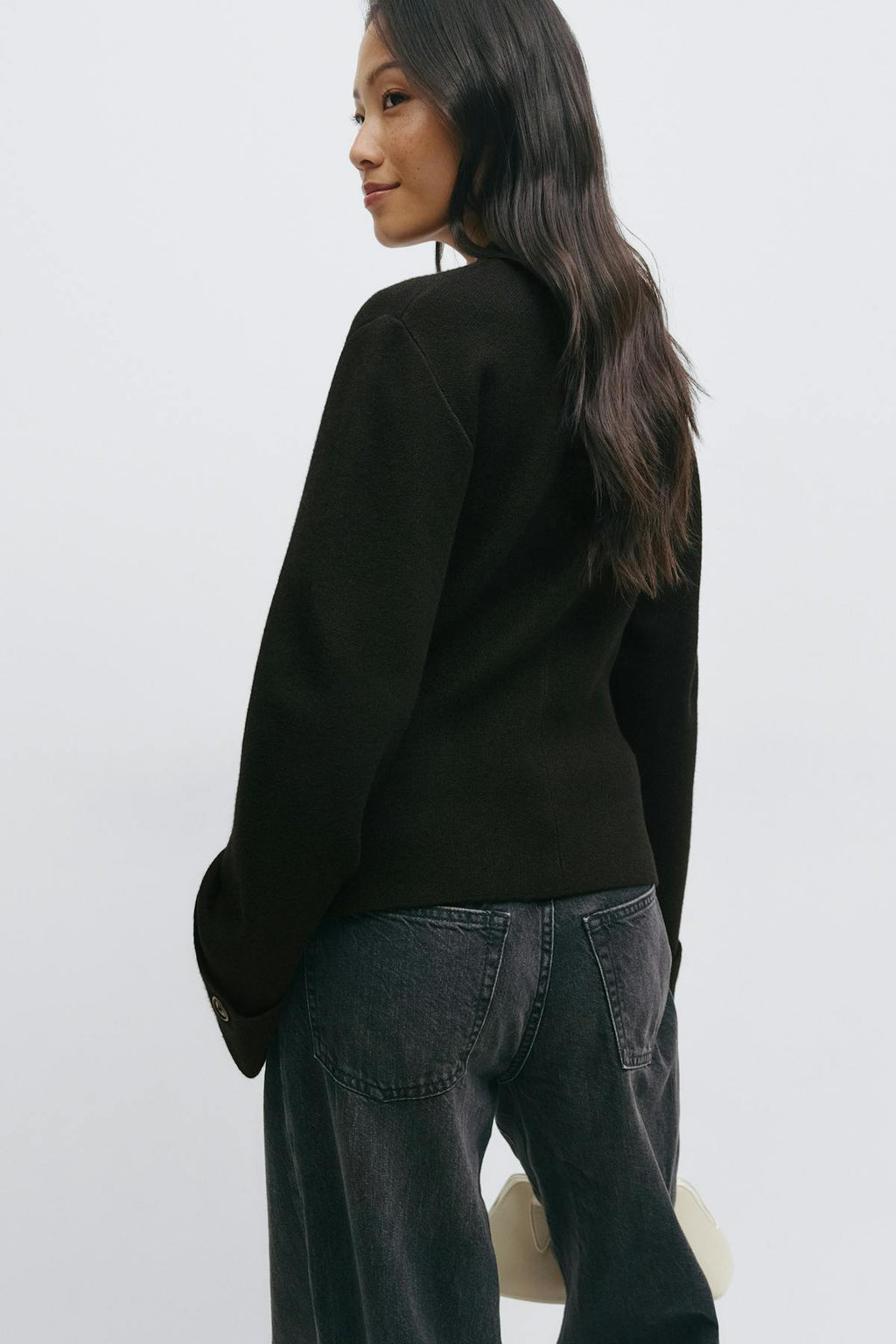 Knitted sculptured cardigan