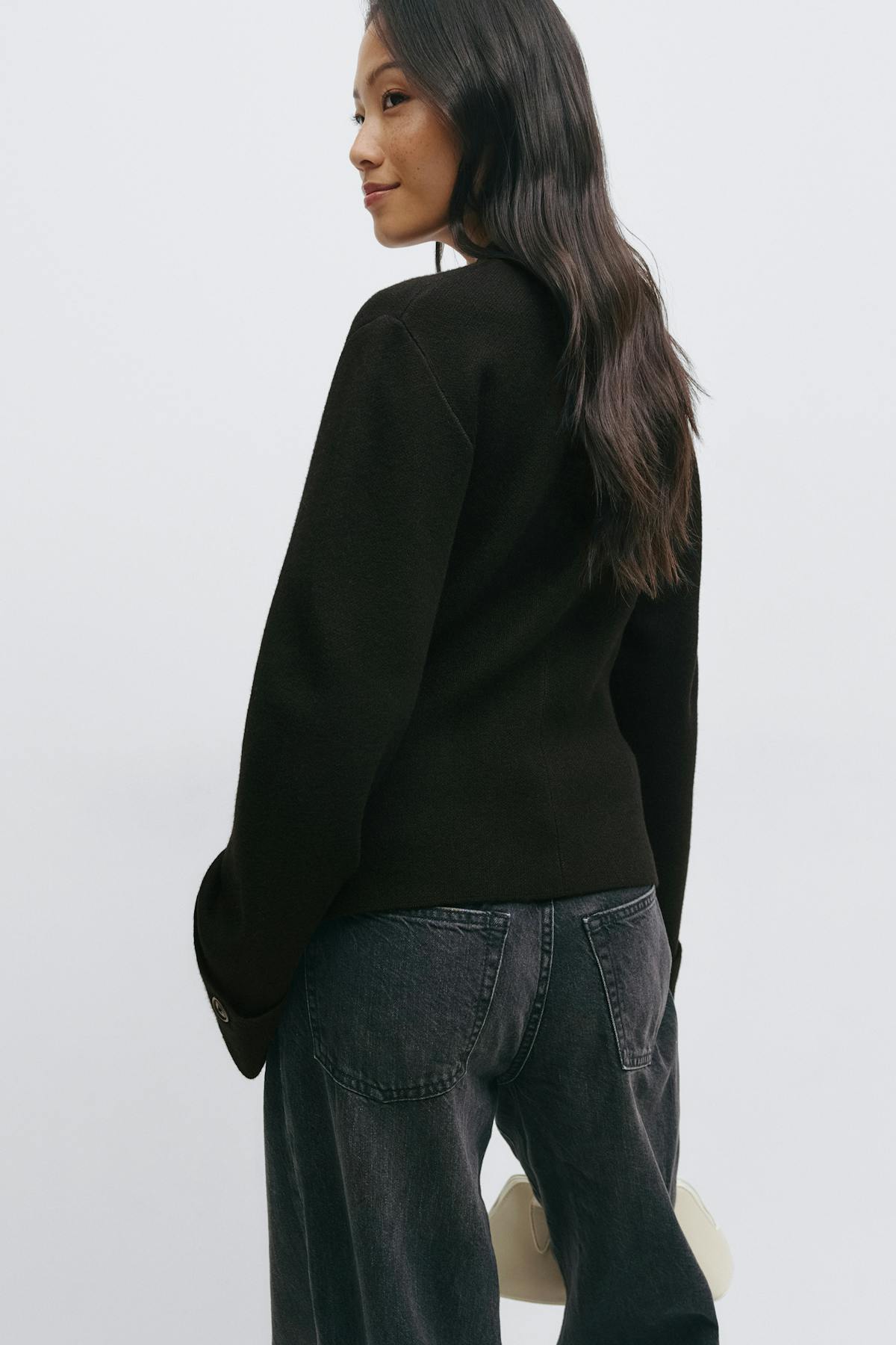 Knitted sculptured cardigan