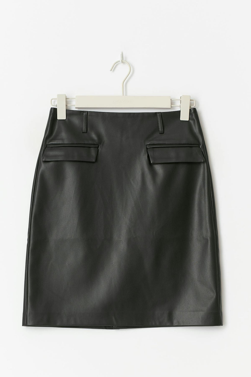 Pu midi skirt