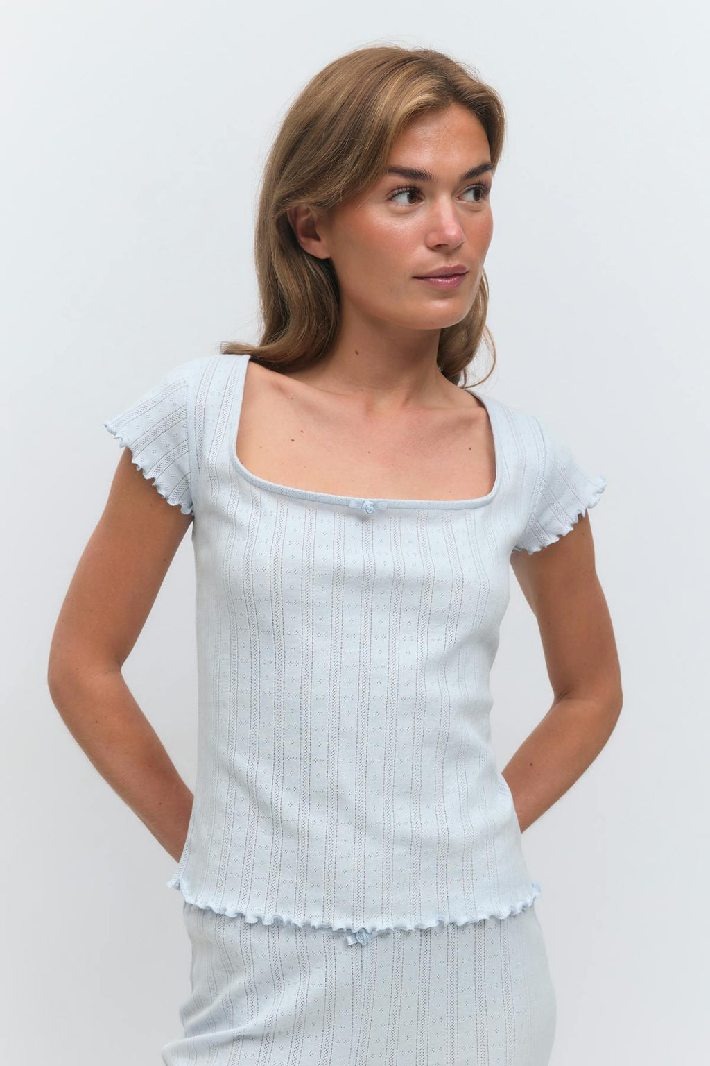 Pointelle tee