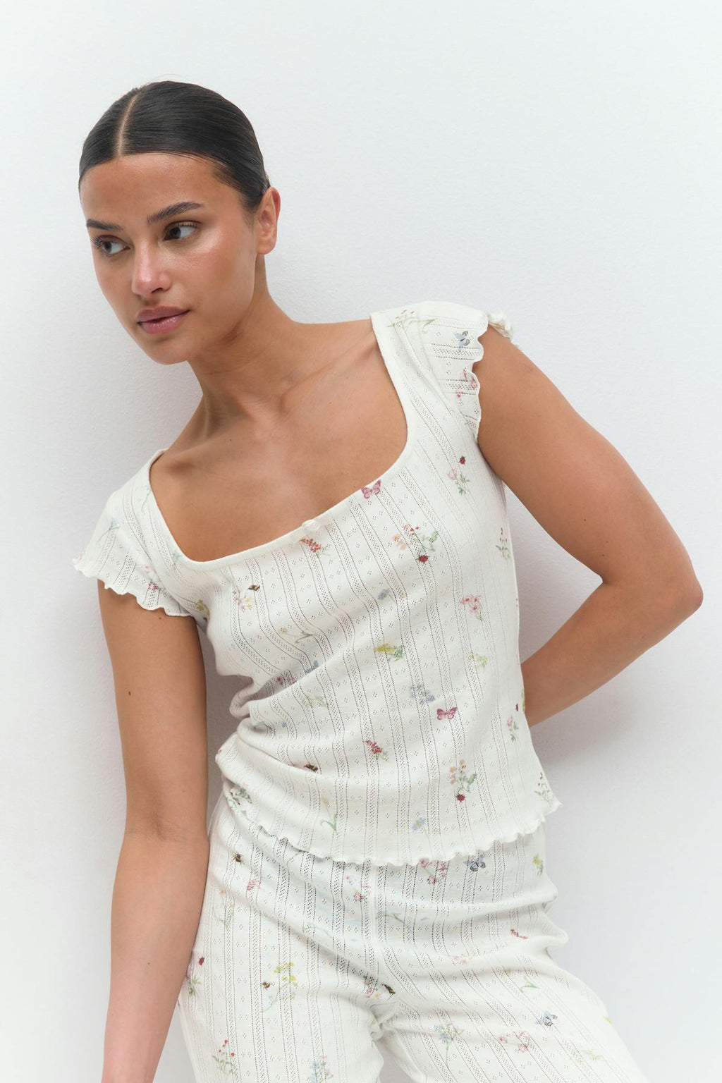 Pointelle tee