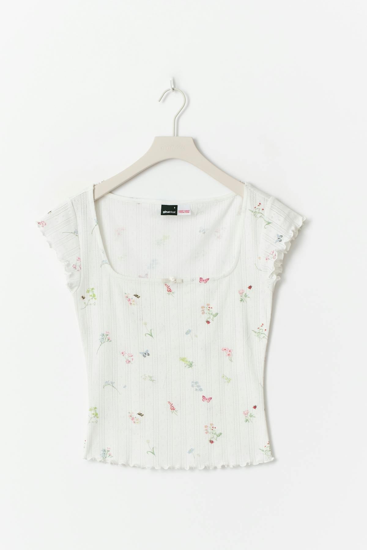 Pointelle tee