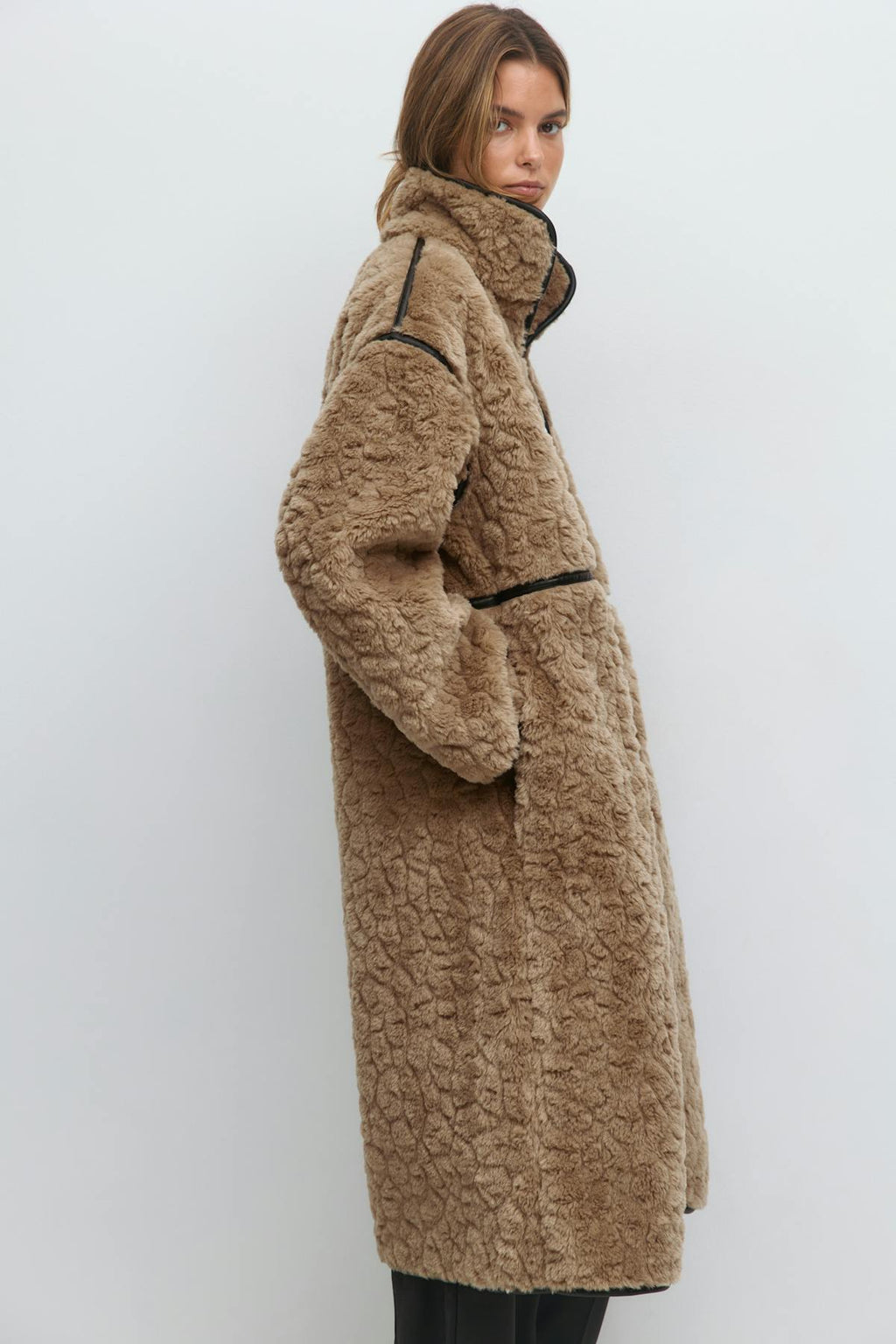 Faux fur bonded coat