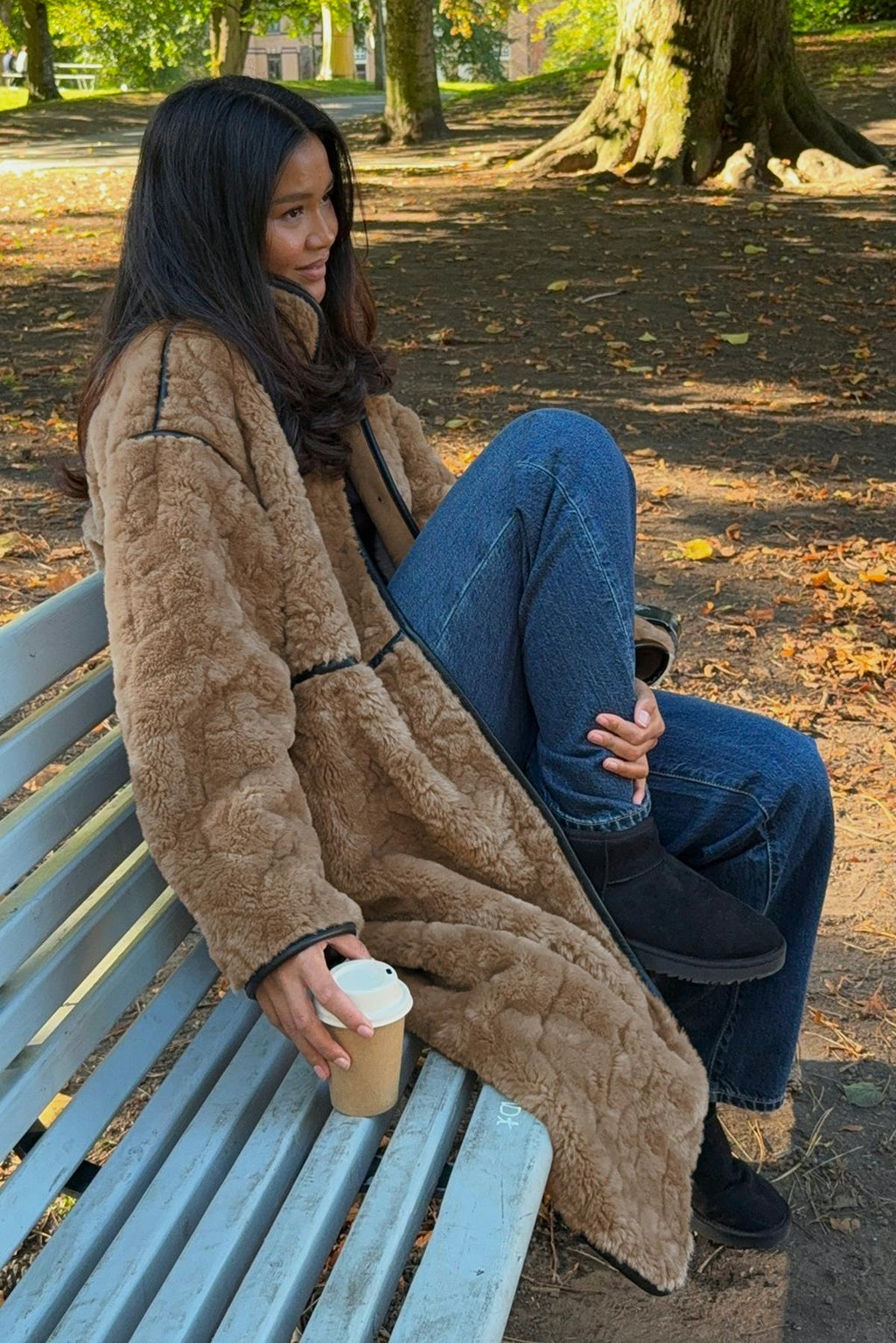Faux fur bonded coat