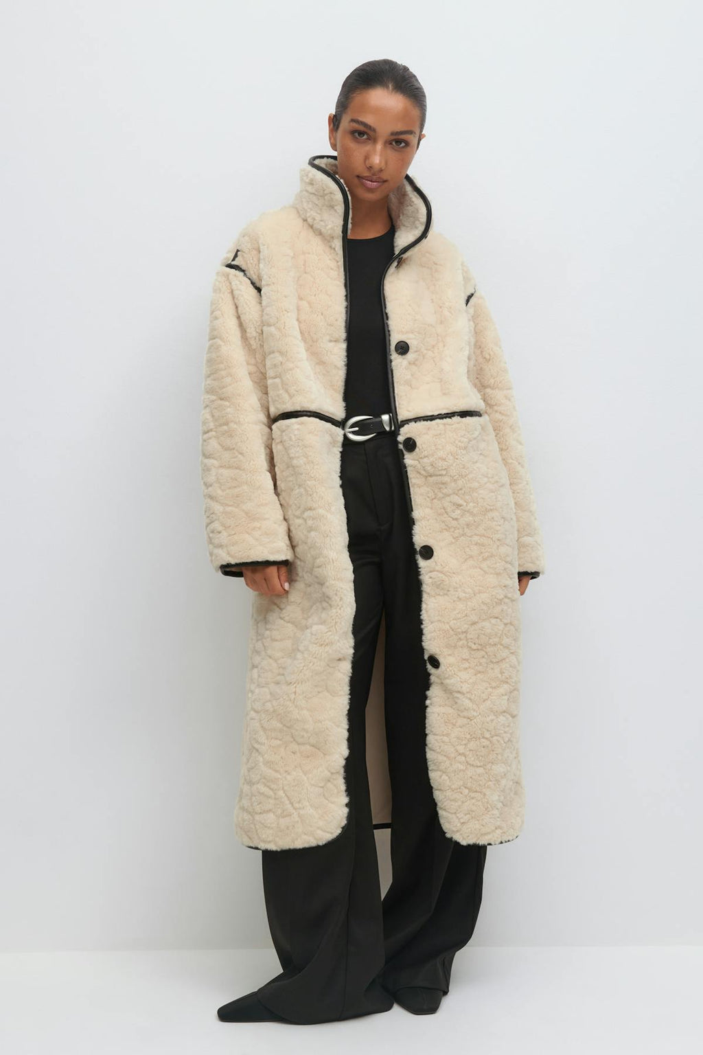 Faux fur bonded coat