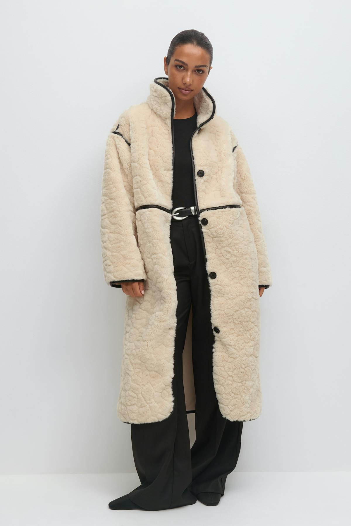 Faux fur bonded coat