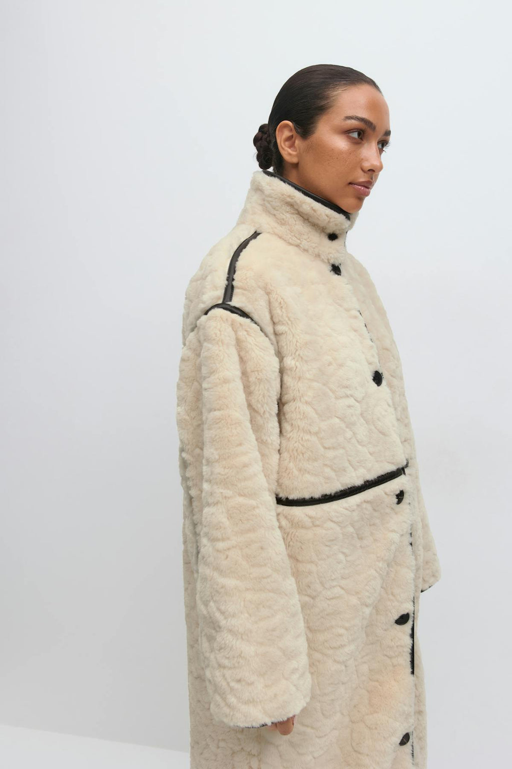 Faux fur bonded coat