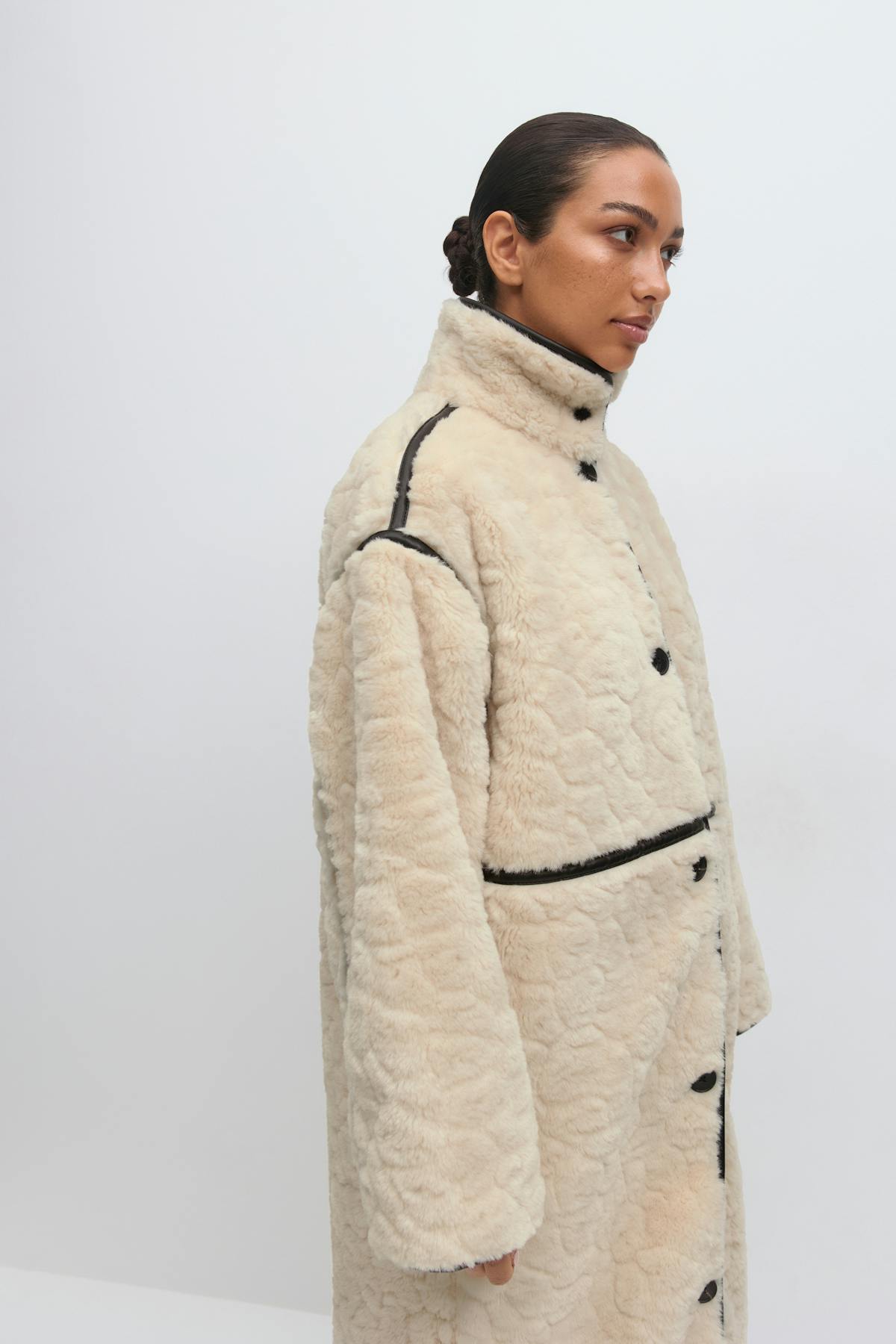 Faux fur bonded coat