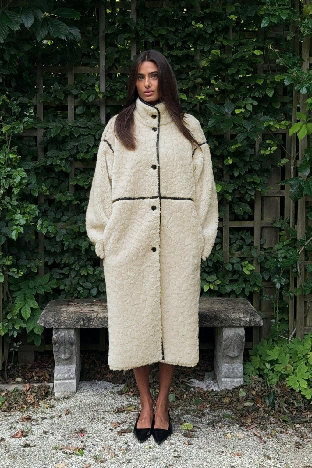 Faux fur bonded coat