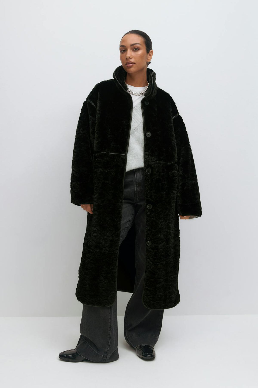 Faux fur bonded coat