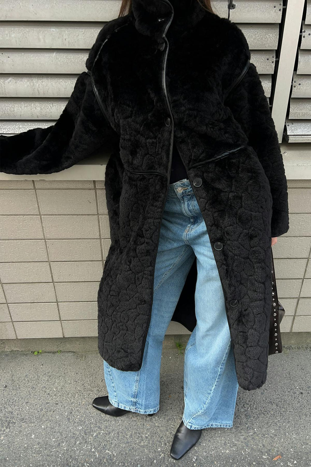 Faux fur bonded coat